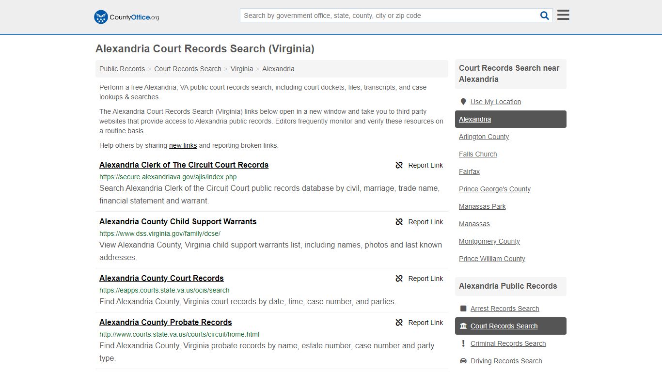 Court Records Search - Alexandria, VA (Adoptions, Criminal ...